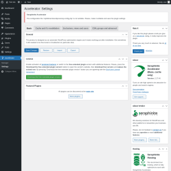 Page screenshot: Accelerator → Settings