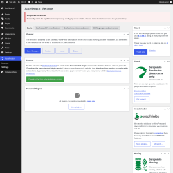 Page screenshot: Accelerator &rarr; Settings