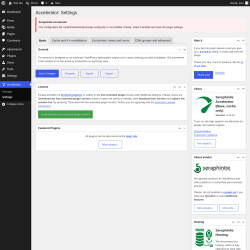 Page screenshot: Accelerator &rarr; Settings