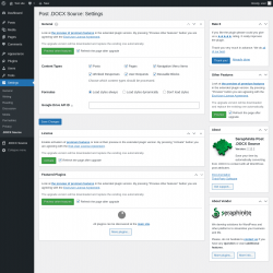 Page screenshot: Settings &rarr; .DOCX Source