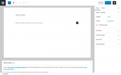 Page screenshot: Add New Page &lsaquo; Test site &mdash; WordPress