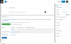 Page screenshot: Add New Post &lsaquo; Test site &mdash; WordPress