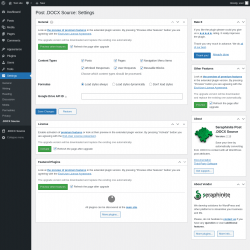 Page screenshot: Settings &rarr; .DOCX Source