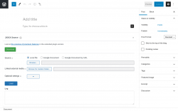 Page screenshot: Add New Post &lsaquo; Test site &mdash; WordPress