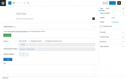 Page screenshot: Add New Page &lsaquo; Test site &mdash; WordPress