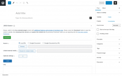 Page screenshot: Add New Post &lsaquo; Test site &mdash; WordPress