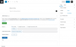 Page screenshot: Add New Page &lsaquo; Test site &mdash; WordPress