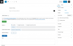 Page screenshot: Add New Post &lsaquo; Test site &mdash; WordPress