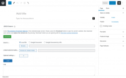 Page screenshot: Add New Page &lsaquo; Test site &mdash; WordPress