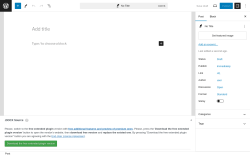 Page screenshot: Add New Post &lsaquo; Test site &mdash; WordPress