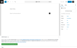 Page screenshot: Add New Page &lsaquo; Test site &mdash; WordPress