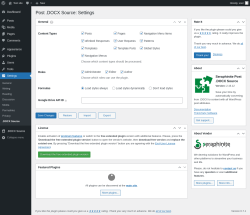 Page screenshot: Settings &rarr; .DOCX Source