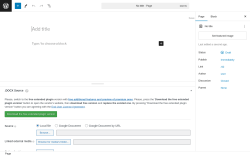 Page screenshot: Add New Page &lsaquo; Test site &mdash; WordPress