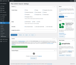 Page screenshot: Settings &rarr; .DOCX Source