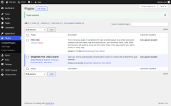 Page screenshot: Plugins &lsaquo; Test site &mdash; WordPress