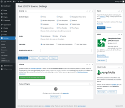 Page screenshot: Settings &rarr; .DOCX Source