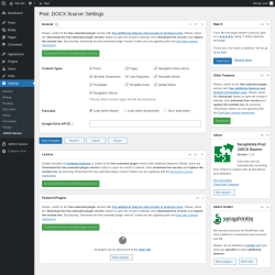 Page screenshot: Settings &rarr; .DOCX Source