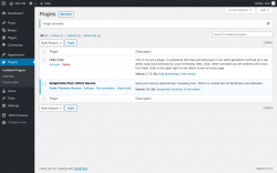 Page screenshot: Plugins &lsaquo; Test site &mdash; WordPress