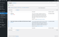 Page screenshot: Plugins ‹ Test site — WordPress