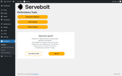 Page screenshot: Servebolt