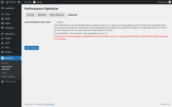 Page screenshot: Servebolt → Performance Optimizer → 
            Advanced        
