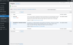 Page screenshot: Plugins &lsaquo; Test site &mdash; WordPress
