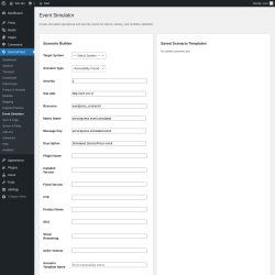 Page screenshot: ServicePress &rarr; Event Simulator