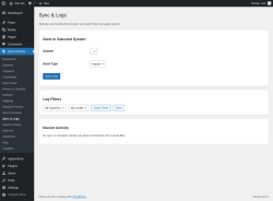 Page screenshot: ServicePress &rarr; Sync & Logs