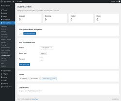Page screenshot: ServicePress &rarr; Queue & Retry