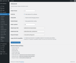 Page screenshot: ServicePress &rarr; Advanced