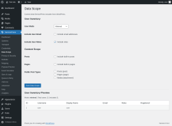 Page screenshot: ServicePress &rarr; Data Scope