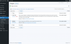 Page screenshot: Plugins &lsaquo; Test site &mdash; WordPress
