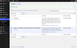 Page screenshot: Plugins &lsaquo; Test site &mdash; WordPress