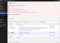Page screenshot: Plugins &lsaquo; Test site &mdash; WordPress