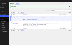 Page screenshot: Plugins &lsaquo; Test site &mdash; WordPress