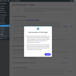 Page screenshot: Speed Optimizer → Media