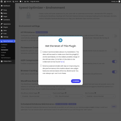Page screenshot: Speed Optimizer &rarr; Environment