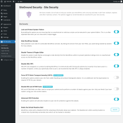 Page screenshot: SG Security &rarr; Site Security