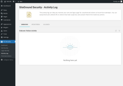 Page screenshot: SG Security &rarr; Activity Log