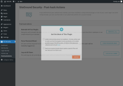 Page screenshot: SG Security &rarr; Post-hack Actions