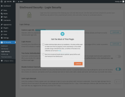 Page screenshot: SG Security &rarr; Login Security