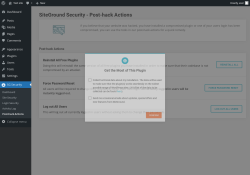 Page screenshot: SG Security &rarr; Post-hack Actions