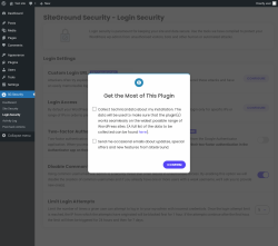 Page screenshot: SG Security &rarr; Login Security