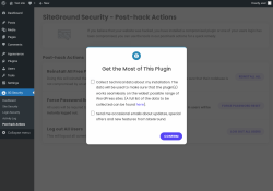 Page screenshot: SG Security &rarr; Post-hack Actions