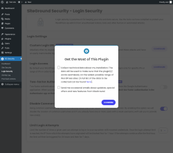 Page screenshot: SG Security &rarr; Login Security