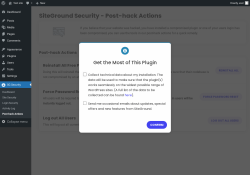 Page screenshot: SG Security &rarr; Post-hack Actions