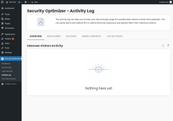 Page screenshot: Security Optimizer &rarr; Activity Log