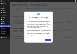 Page screenshot: Security Optimizer &rarr; Post-hack Actions