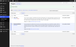 Page screenshot: Plugins &lsaquo; Test site &mdash; WordPress