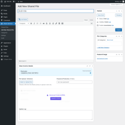 Page screenshot: Share Service+ &rarr; Add New Shared File